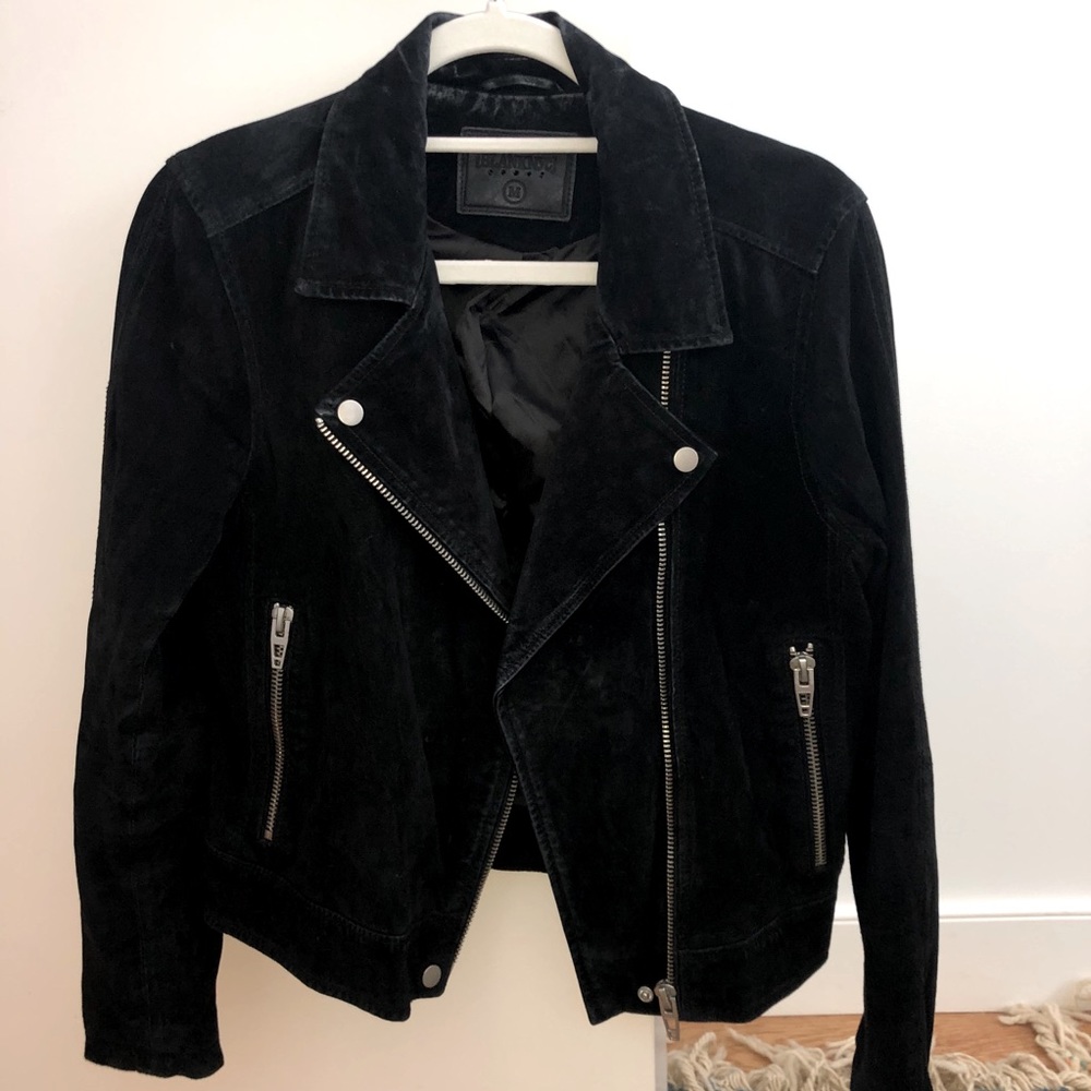 Blank NYC Black Suede Moto Jacket